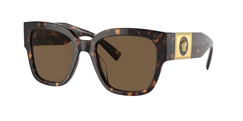 Versace Woman Sunglasses Havana Frame, Dark Brown .